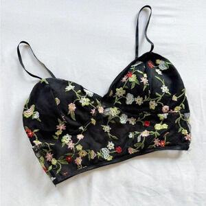 January 7 Embroidered Mesh Bra size L